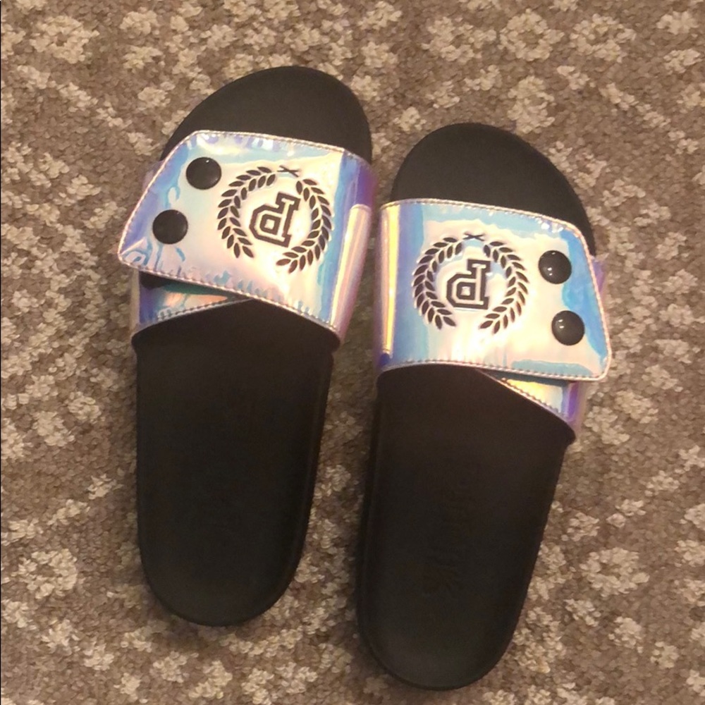 Pink iridescent slides